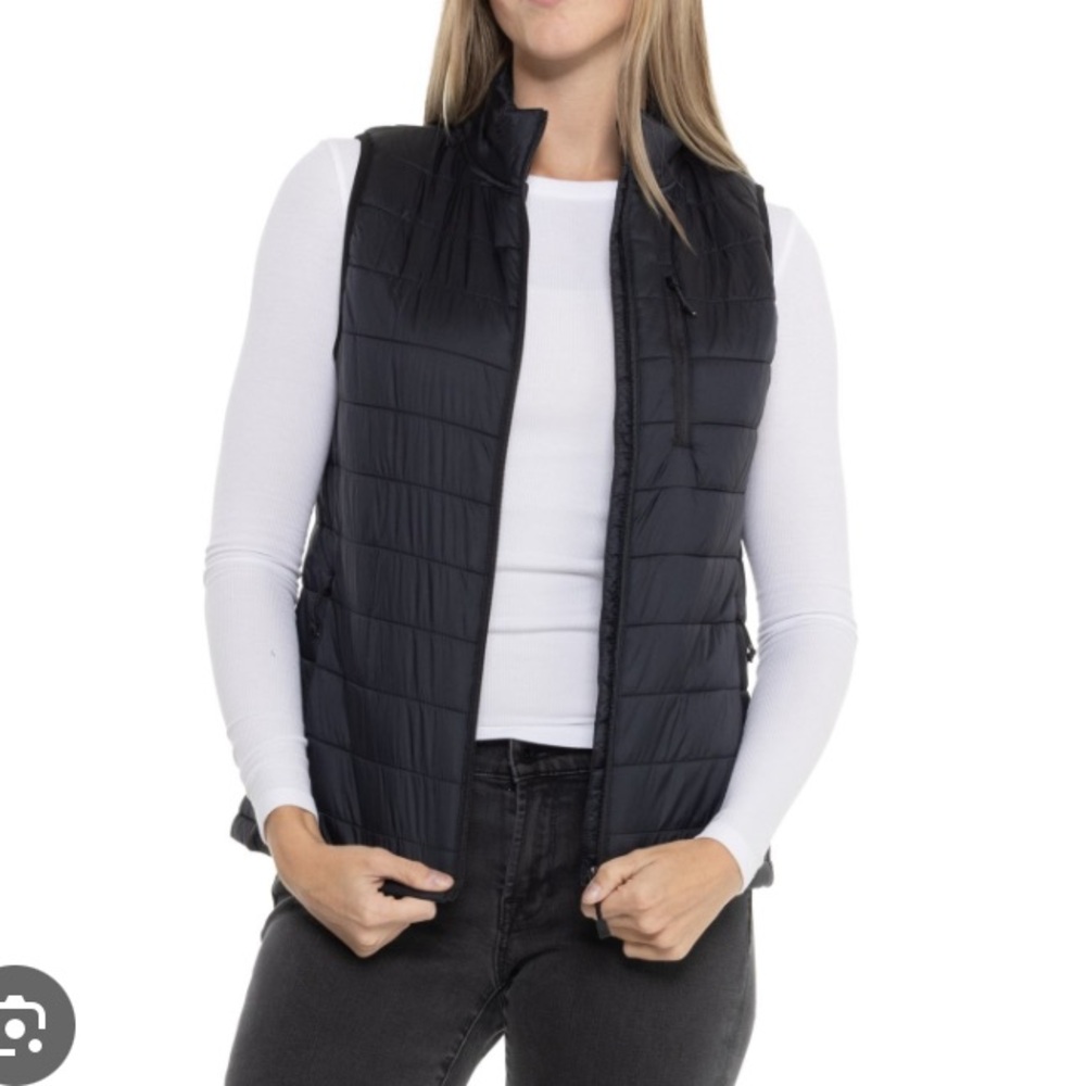 NWT Eddie Bauer Black Alpine Vest women’s size medium outdoor nylon gorbcore